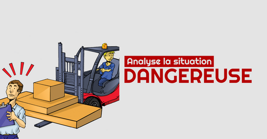 Analyse d'une situation dangereuse dans un entrepot, illustrée par Edition Sécurité Prévention