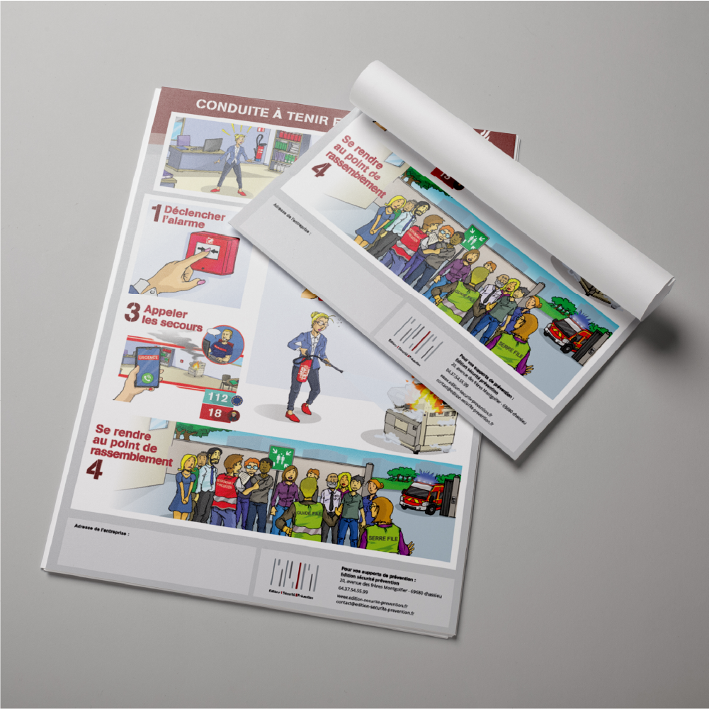 Affiche A3 prévention incendie, Edition Securite Incendie
