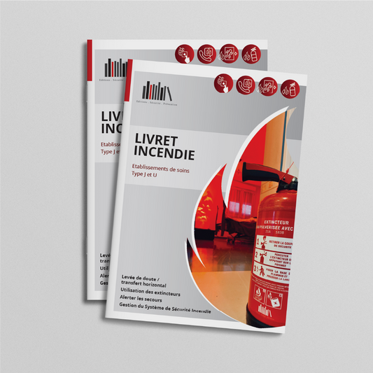 Livret de formation incendie en établissement de soins de type J et U, réalisé par Edition Sécurité Prévention