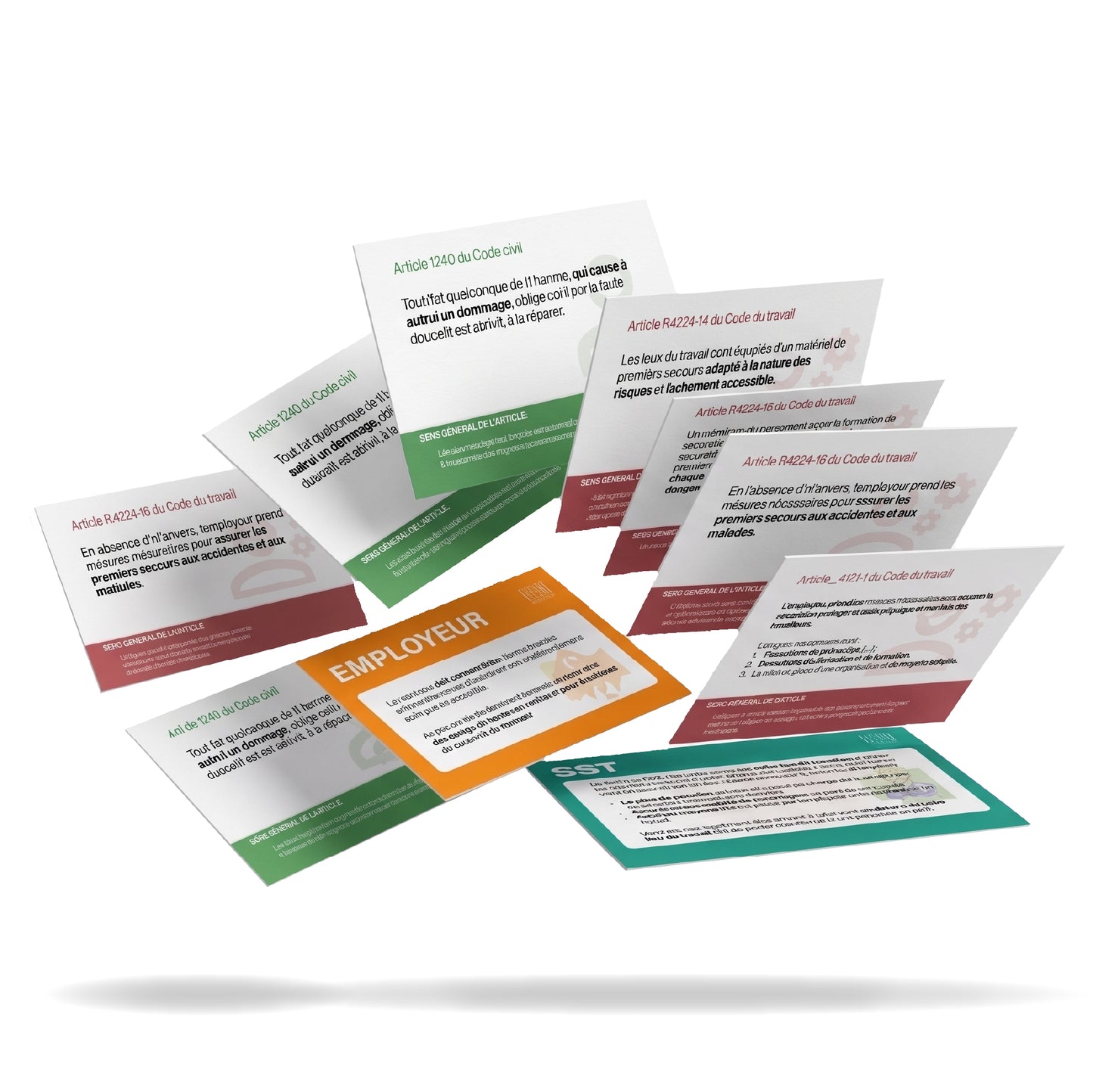 Cartes pédagogiques - Cadre juridique du SST