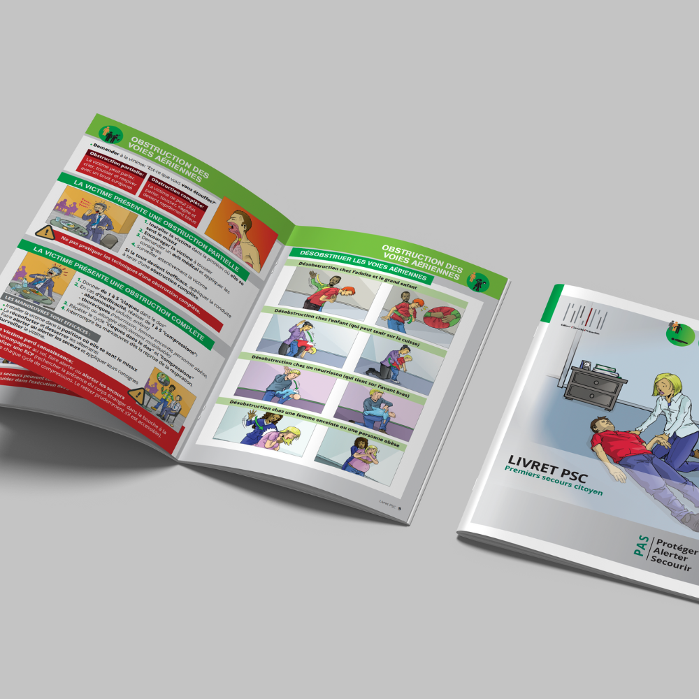 Support de formation Premier Secours Citoyen PSC, édité par Edition Sécurité Prévention