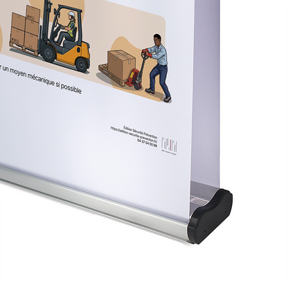 KAKEMONO ROLL-UP Gestes et Postures PRAP TMS - Support de formation